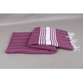 thumbnail image 4 of Turkish Beach Towel Personalized, Monogrammed Beach Towel, Dark Purple Towel, Striped Bath Towel, 40x71 Inches Turkish Towel Bulk,, 4 of 9