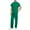 155#Army Green, variant on Scrubs for Men Set Nurse Uniform - Stretch V-Neck Scrubs Top & Jogger Pants Quick Drying Workwear with Pockets Black L