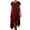 #0113-Wine, variant on Ailaofu Womens Summer Cotton Linen T Shirt Dress Casual Loose Fit Crewneck Short Sleeve Midi Dresses