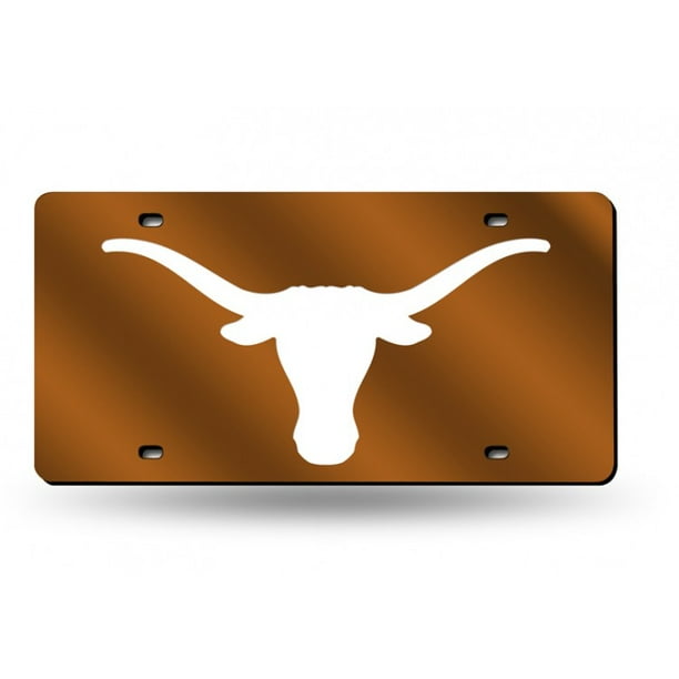 Plaque d'Immatriculation Laser Texas Longhorns Orange