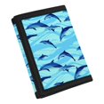 thumbnail image 2 of CHAQLIN Children's Wallet Dolphin Print Slim Trifold Card Wallet for Sports, Polyester Waterproof Wallet for Boys, 2 of 6