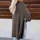 thumbnail image 4 of Puntoco Abrigo De Mujer Abrigo De Suéter De Mujer Y De Invierno Cárdigan Sólido Blusa De Bolsillo De Manga Larga Ropa Tops Sueltos Liquidación De Navidad Puntoco Puntoco-1838, 4 of 6