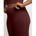 thumbnail image 4 of Hanes Originals Women's Stretch Jersey Hi-Rise Leggings, 27" Mulled Berry S, 4 of 5
