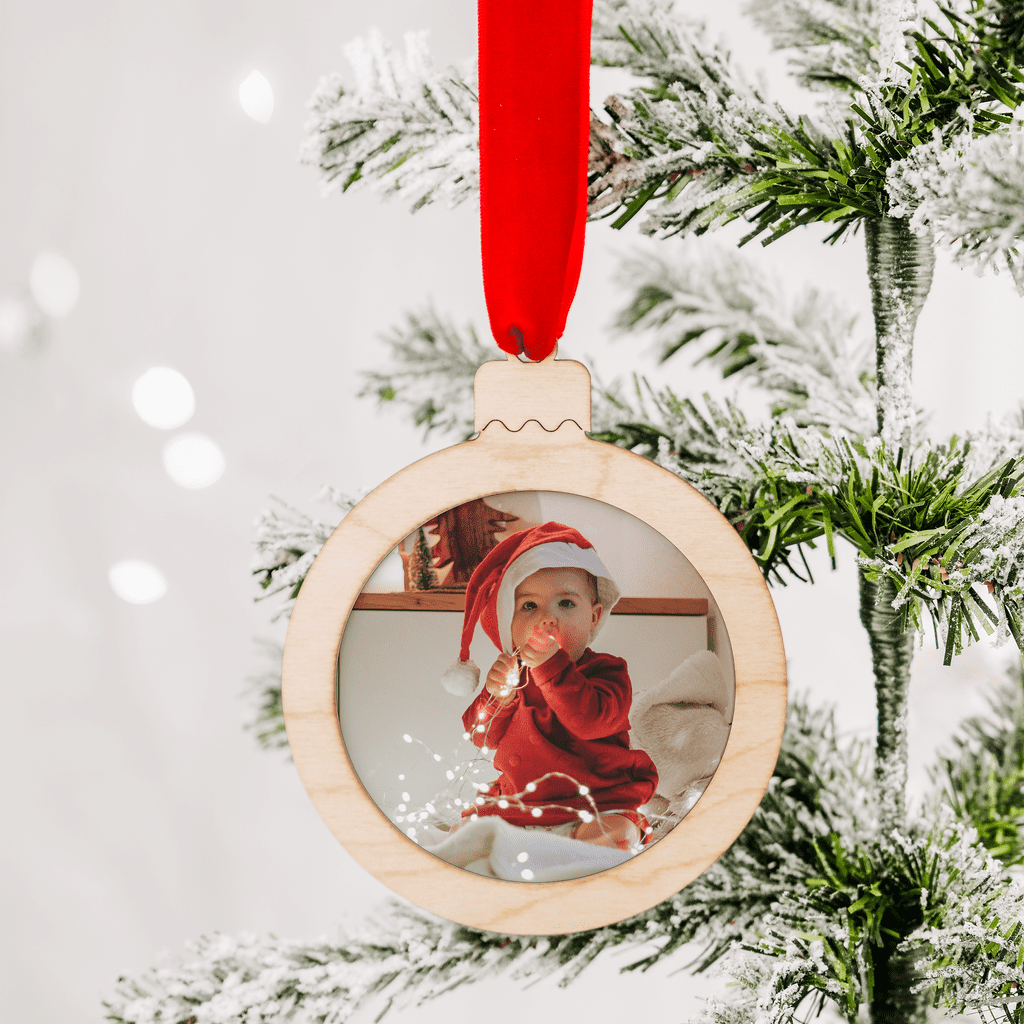 Round Picture Frame Ornament 4 inch, Pack of 25 Small Flat Cutouts, Paintable Christmas Ornaments to Decorate, by Woodpeckers