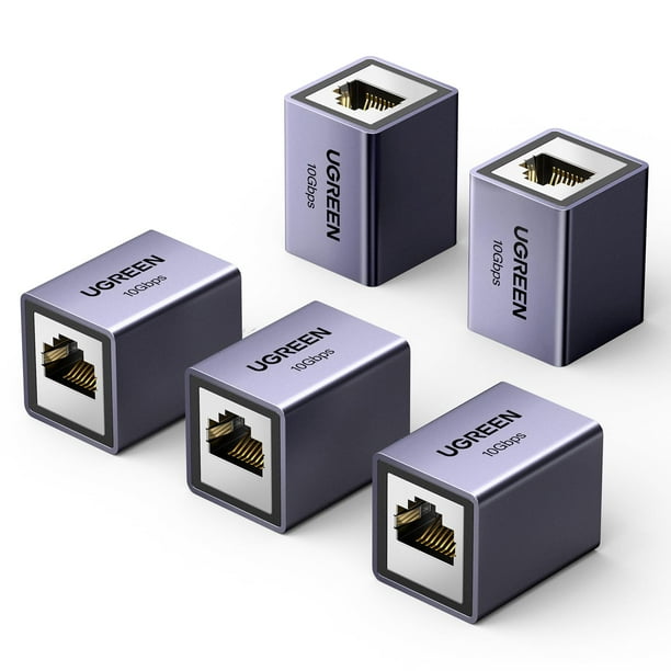 Acoplador Ethernet UGREEN de 10 Gbps, paquete de 5, Cat8, Cat7, Cat6, Cat5