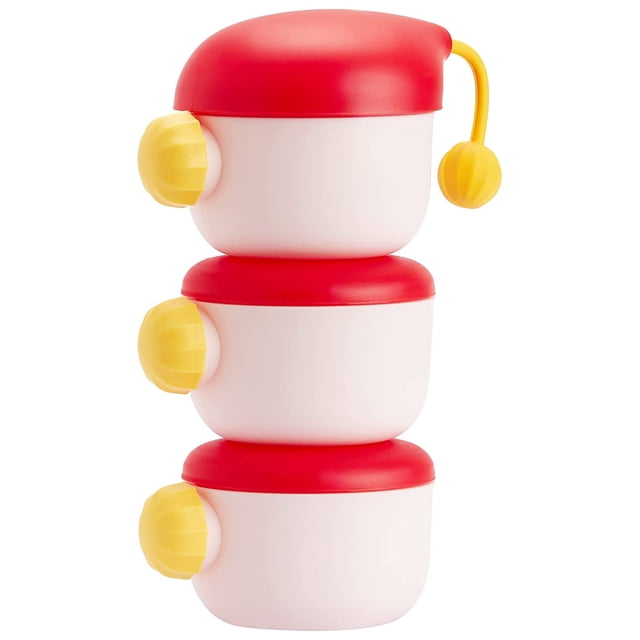 Dispensador de fórmula Travel on The Go, contenedores de fórmula para almacenamiento de viaje, dispensador de fórmula para bebés, soporte de fórmula para viajes sin BPA, a prueba de derrames, 3 compartimentos Sincero Electrónica