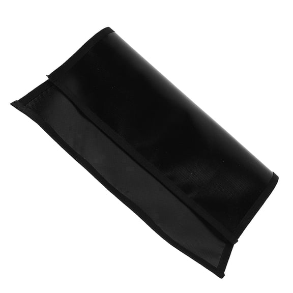 FOMIYES Black Fireproof Tabletop Fire Pit Mat with Silicone Fiberglass for Outdoor Use
