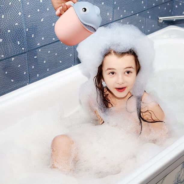 Gobelet Shampoing Enfant Hoement Tasse De Rinçage Hippo Pour Bébé - Gobelet De Bain Pour Shampoing - En PP - Rose 19.5x16x10cm Gobelet Bain Enfant