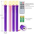 Set of 4 LED Advent Candle Lights BatteryOperated Taper Candles for