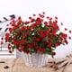 thumbnail image 2 of Artificial Pequeña Rosa Flores Silvestres Falsas Flores Al Aire Libre Ramo De Seda Floral Interior Exterior Maceta Colgante Hogar Cocina Oficina Boda Jardín Decoración 3 Piezas Rojo brillar Juguete, 2 of 3