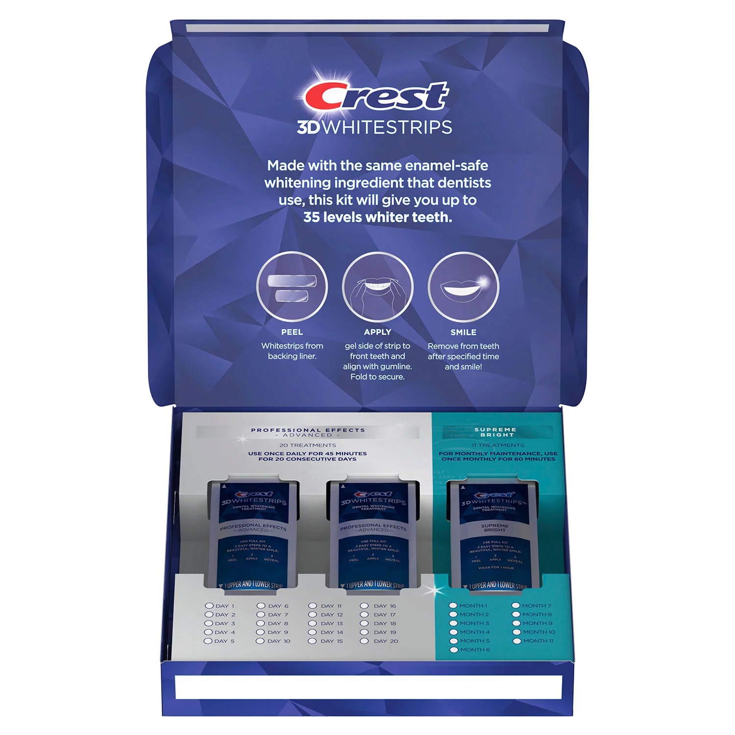 Crest 3D Whitestrips Professional Effects Supreme Bright Kit photo 2