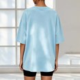 thumbnail image 2 of Auralook Womens Solid Oversized T Shirts Crewneck Short Sleeve Tops Casual Loose Fit Drop Shoulder Fashion Top Tees, 2 of 5