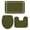 Green, variant on 3 Piece Bathroom Rug Set, Olive Green Non Slip Bath Mat with Contour Toilet Mat and Lid Cover, Solid Color Absorbent Soft Shower Mats for Bathroom
