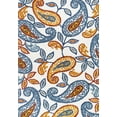 thumbnail image 5 of JONATHAN Y AMALFI COAST 3 x 5 Area Rug, Julien Paisley - Orange/Blue, AMC102B-3, 5 of 10