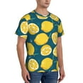thumbnail image 4 of Yiaed Lemon Print Mens Short Sleeve Tight Fit T-Shirt, Crewneck Casual Tee-3X-Large, 4 of 5