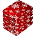 thumbnail image 4 of SKYSONIC Christmas Snowflake Cotton Washcloths Set of 2, Highly Absorbent Soft Fingertip Towel for Bathroom, Gym, Hotel and Spa, 12 x 12 Inch, 4 of 7