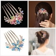 thumbnail image 2 of Peine de aleación de diamante, peine de estilo coreano, peine para el cabello para mujeres, peine de flequillo, peine de bolas, peine de cinco dientes, accesorios para el cabello para mujeres, 2 of 6