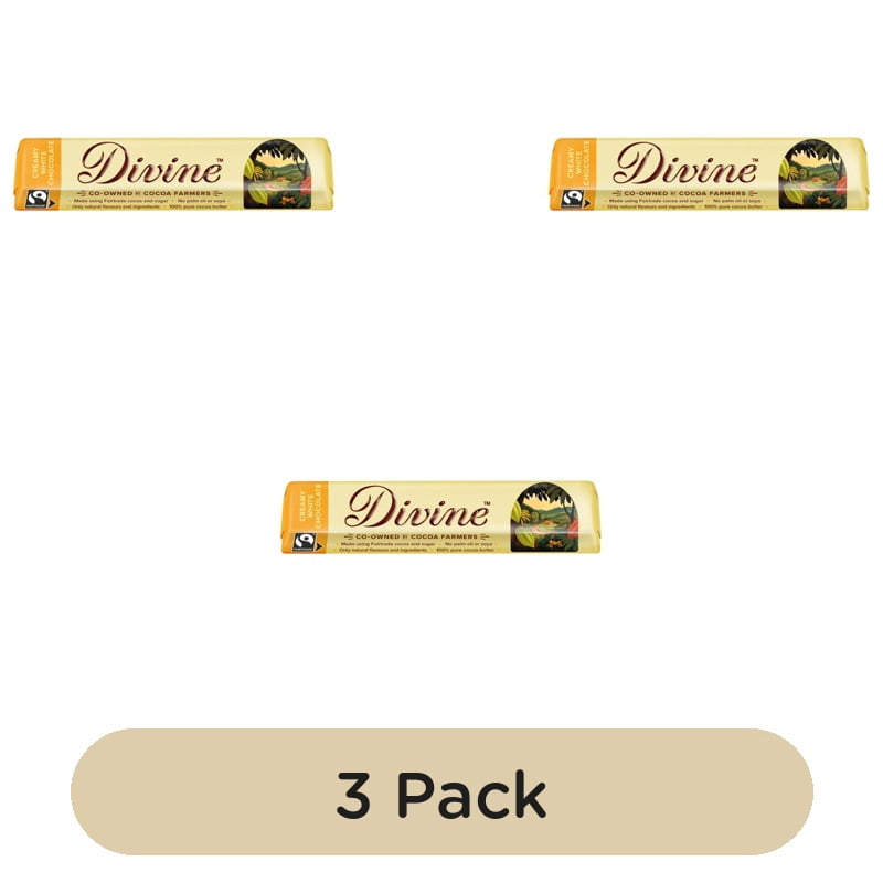 Divine White Chocolate Bar 35g, British Import (Pack of 3)
