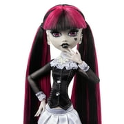 Monster High Reel Drama Draculaura Collector Doll in Black and White, Reproduction with Poster