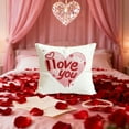 thumbnail image 6 of Moocorvic Valentines Day Pillow Cover 18x18, I love you Gifts for Her, Wedding Cushion Case Decoration for Sofa Couch, 6 of 7