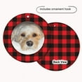 thumbnail image 5 of Expressly Yours! Mini Magnetic Glitter Picture Frame Christmas Ornaments with Photo Protectors, Round Buffalo Plaid, 6-Pack, 5 of 7