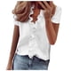 thumbnail image 2 of Blusa Informal Elegante Para Mujer, Cuello Con Volantes de Color Sólido, Manga Larga, Con Volantes, Cuello en V, Manga Corta Odeerbi  ODB161991, 2 of 8