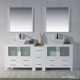 thumbnail image 3 of Sydney 84" Double w/ Vessel Sinks and Mirrors (Glossy White), 3 of 9