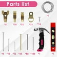 thumbnail image 2 of 312Pcs Picture Hanging Kit Portable Photo Hangers Metal Wall Hanging Assortment Hardware Set with Hooks Nails Level Hammer Screws for Photo Frame Artwork Mirror Clock, 2 of 7