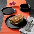 thumbnail image 5 of Gibson 120857.12 Stone Lava Dinnerware Set Service for 4 - Matte Black - 12 Piece, 5 of 7
