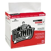 Georgia Pacific Brawny Industrial White 1 4-Fold Wipers, 66 wipes, (Pack of 10) by Georgia Pacific