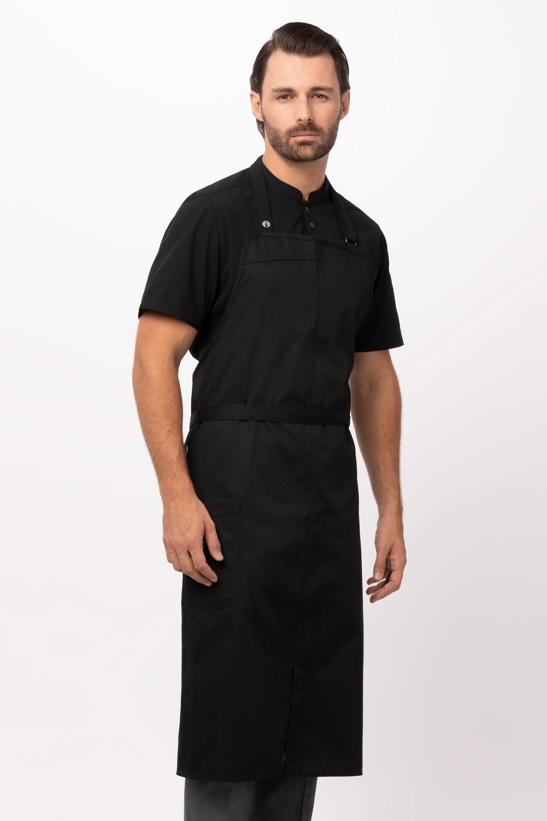 Chef Works Unisex Brio Chef's Bib Apron (ACN01BLK0)