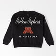 thumbnail image 5 of Women's Gameday Couture Black Minnesota Golden Gophers Oversized Legacy Club Black Label Premium Fleece Sweatshirt, 5 of 5