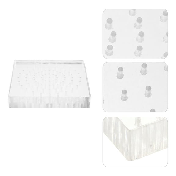 LABSERRON 1Pcs 4Inch Acrylic Display Stand for Craft Show Display with Transparent Round Shape for Artists