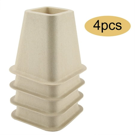 Herchr 4pcs Imitation Porcelain Furniture Raisers Set Of 4 For Bed Chair Desk Table Bed Lifters Chair Raisers