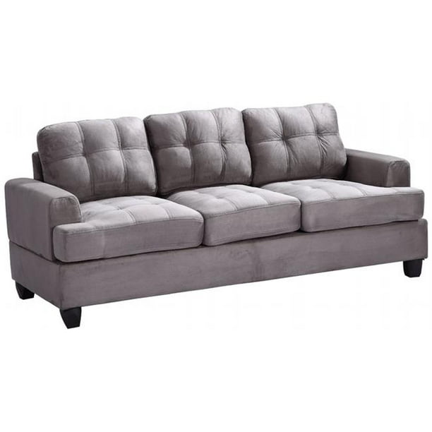 Nova Furniture Group NF513A-S Living Room Sofa, Grey - Walmart.com ...