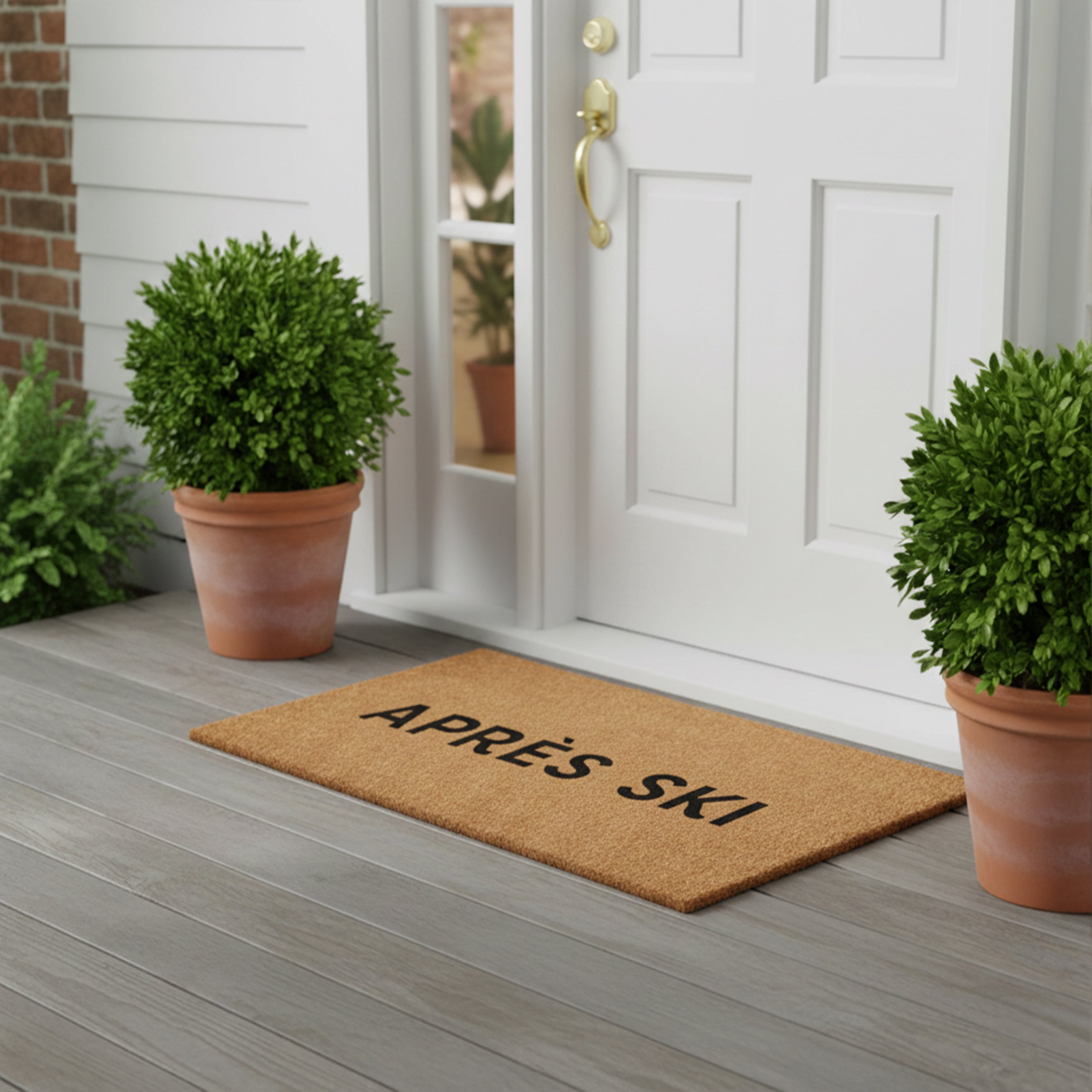 Calloway Mills 117921729 Apres Ski Black Doormat, 17" x 29"