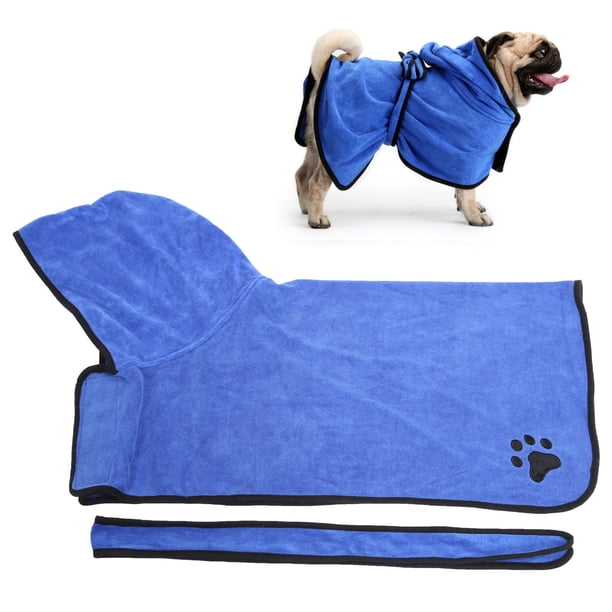 Toalla de baño para perros conveniente albornoz absorbente para mascotas con cinturón para el hogar para mascotas ANGGREK Otros