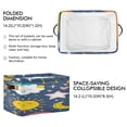 thumbnail image 3 of Moon Sun Clouds Rainbows Stars Square Storage Bins with Handles Collapsible Containing Box 1 Pack, 3 of 9