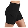 thumbnail image 2 of Gvdentm Bike Shorts for Women Athletic Shorts High Waisted Running Shorts Pocket Sporty Short Gym Elastic Workout Shorts Black,M, 2 of 7