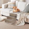 thumbnail image 4 of LGCASL Pet Ladder Cover Dog Pet Stairs 3 Steps Indoor Portable Folding Animal Ladder Cover Khaki Mesh (Not Included Pet Ladder), Khaki, 4 of 9