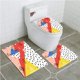 thumbnail image 1 of Juego de alfombras de baño ABPHQTO Trippy Geométricas Modernas 3 piezas contorno y tapa de inodoro, 1 of 2