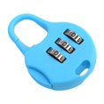 thumbnail image 4 of Cerradura de combinación de 3 dígitos perfecl de metal portátil Azul, 4 of 8