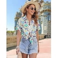 thumbnail image 3 of MOUSYA Magical Shirt for Women Magic Hawaiian Shirts Princess Tshirt Funny Castle Graphic Family Vacation Button Up Tops, 3 of 7