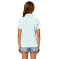 thumbnail image 7 of Garbnen Girls Polo Shirt Polka Dot Collared Short Sleeve Girls Golf Shirt Preppy Back To School Student Teen Girl School Uniform Mint Green 9-10Y, 7 of 7