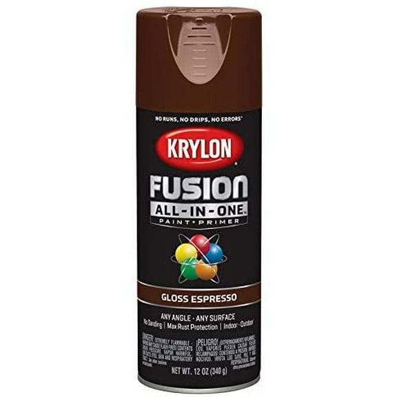 Krylon Fusion All-In-One Gloss Espresso Paint   Primer Spray Paint 12 Oz. - Case of: 6