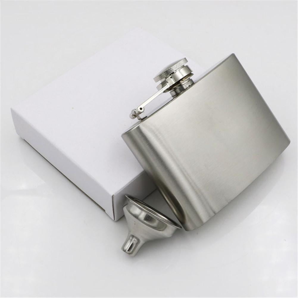 Portable Stainless Steel Hip Flask 6oz Square Wine Pot Flagon Wine Alcohol Pots 