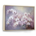 thumbnail image 2 of Designart "Watercolor Charm Of Pink Orchids" Flowers Floater Framed Canvas Wall Art, 2 of 5