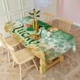 thumbnail image 3 of Clover Leaf with Letter Lucky Tablecloth,Oil Proof Spill Proof Polyester Table Cover for Rectangle Tables,Durable Tableclothes Fitted Tablecloths for Spring Easter Picnic Kitchen, 3 of 6