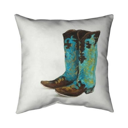 26 x 26 in. Blue Cowboy Boots-Double Sided Print Indoor Pillow 26 x 26 in. Blue Cowboy Boots-Double Sided Print Indoor Pillow