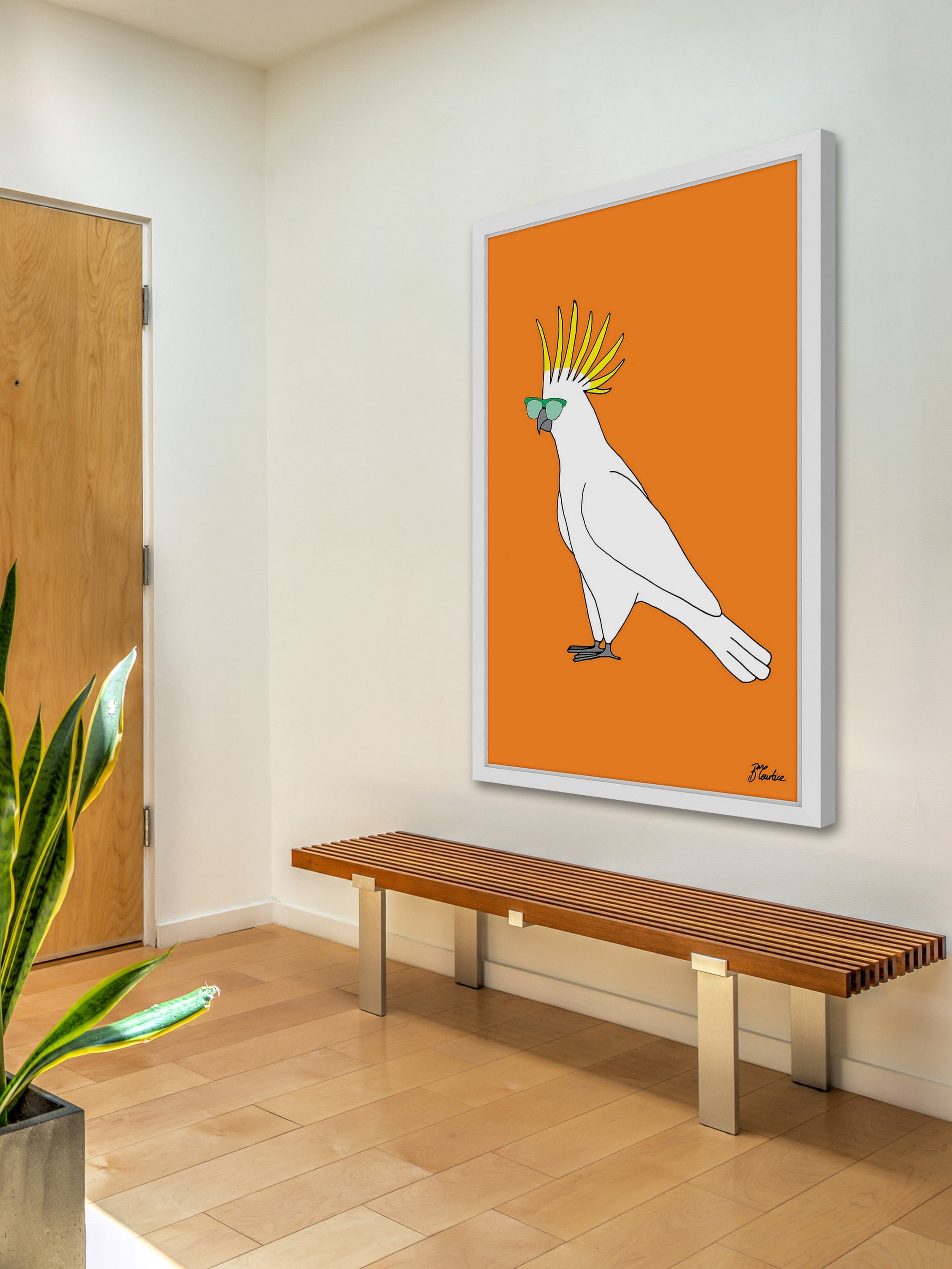 "Cockatoo Hippy" Framed Painting Print